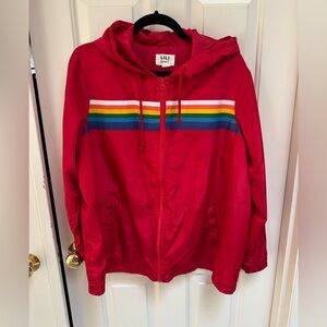 80s Inspired Rainbow Windbreaker